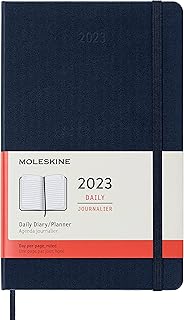 Daily Moleskine Classic agenda 12 months 2023, rigid coverage, size L (5 "x 8.25"), blue sapphire.. Shop with confidence at DIAYTAR NIGERIA, offering extensive product variety with nationwide delivery.