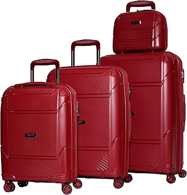 A batch of 4 light and rigid travel bags with casters.. DIAYTAR NIGERIA: Where quality meets affordability, with thousands of products delivered in less than 8 days.