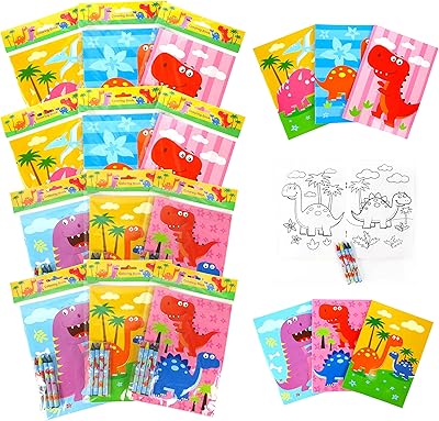 12 -piece dinosaurs coloring books with coloring pens set.. DIAYTAR NIGERIA: Your affordable gateway to thousands of products delivered promptly nationwide.