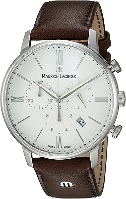 Swiss quartz watch Maurice Lacroix with leather bracelet.. Discover endless possibilities with DIAYTAR NIGERIA's comprehensive catalog and budget-friendly delivery.