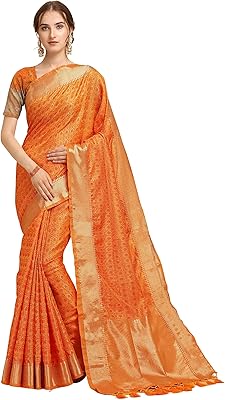 Sari Tanchoi Self-woven in Sweet Banarasi for women with Zari and Pallu border.. Shop with purpose at DIAYTAR NIGERIA and receive quality products at budget rates within 8 days.