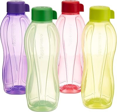 Set of Aquasafe water bottles, 1 liter, lot of 4, multicolored.. Shop smarter, not harder with DIAYTAR NIGERIA - thousands of products at your fingertips with affordable delivery.
