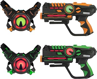 Infrared laser pistols and vests - Laser combat game - Lot of 2 - Infrared 0.9 MW.. Experience shopping without limits at DIAYTAR NIGERIA, where affordability meets convenience in just days.