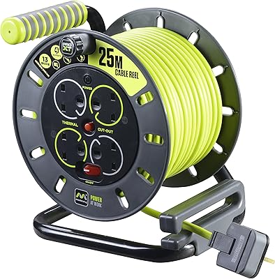Masterplug open cable cable extension cable with 4 sockets with twisted handle and thermal cut and power switch, 25-meter pro-type HD cable, Green.. The future of online shopping in Nigeria is here — welcome to DIAYTAR.