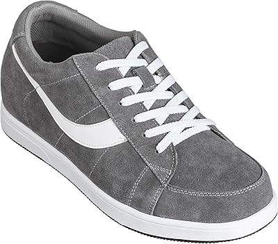 Invisible raising shoes Toto for men - suede lace sneakers - 3.5 "in height, gray.. Experience the joy of discovery with DIAYTAR NIGERIA's vast catalog and nationwide affordable delivery.