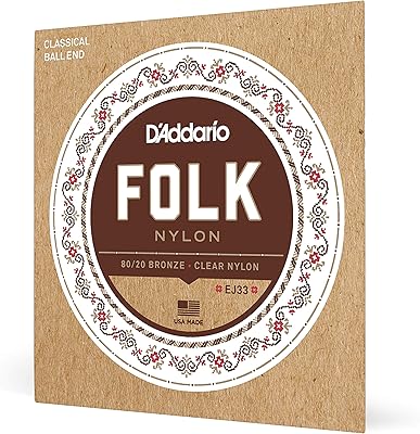 Classic Folk Folk Folk EJ33 guitar strings with spherical end, nylon body covered with 80/20 bronze and transparent strings.. More than a store — DIAYTAR Nigeria is your shopping partner.