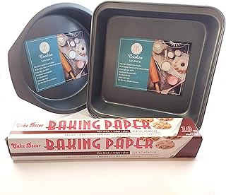 Cookza Lot of 3 round and square steel swarming cake molds with carbon steel.. Shop the future with DIAYTAR NIGERIA - thousands of products, unbeatable prices, delivery within a week.