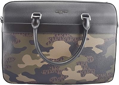 Large handbag with zipper on the front of Harrison, business bag and outing, messenger bag, laptop, leather, green and black bag, shoulder bag.. With DIAYTAR Nigeria, shopping online is easy, affordable, and fast.
