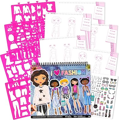 Fashion Angels I Love Fashion Sketch Book - Sketch book with modern design for beginners, drawing board with stencils and children's stickers from 6 years old.. DIAYTAR NIGERIA: Bringing affordable shopping solutions with a diverse product catalog delivered nationwide.