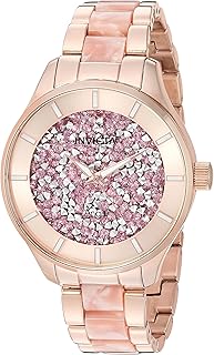 Invicta Angel watch with analog display and two -tone quartz movement for women 24663 - pink, pink, quartz watch.. DIAYTAR NIGERIA stands as your affordable shopping ally with nationwide delivery in just 5-8 days.