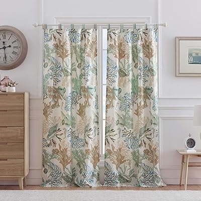 Set of Barefoot Bungalow Atlantis curtain panels, 84 x 84 inches, jade.. DIAYTAR NIGERIA brings the nation's largest product catalog to your doorstep at prices you'll appreciate.