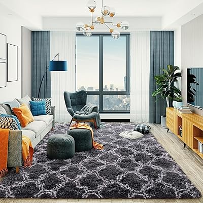 Sweet Lucky Raw carpet for living room, soft velvet carpet, soft non -slip carpet, bedroom carpet, large long -haired floor mat for living room, corridor and bedroom (black, 120 x 160 cm).. DIAYTAR NIGERIA: Where every purchase is affordable and delivery is always within a week.