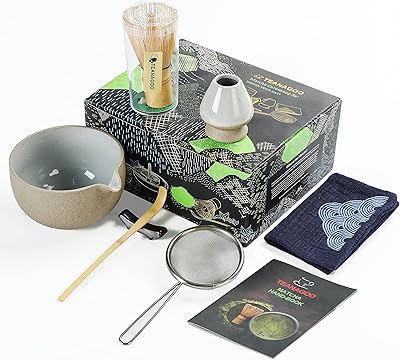 Japanese tea service (7 pieces) Matcha Bol whisk set with Matcha with spout and Matcha whip in bamboo (Chasin) Cuillère (chashaku) Waste support at Matcha preparation set. Matcha N2 green tea powder, dark gray.. DIAYTAR NIGERIA provides endless shopping possibilities with affordable prices and prompt delivery service.