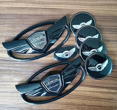 Junpei 7 pieces of 3D black emblems for the front and rear ruffles of the Genesis Coupé 2010-2015 (shiny black).. Order now, relax later — DIAYTAR Nigeria ships in 5 to 8 days.