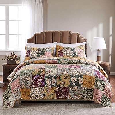 Original cotton bed set Greenland Home Ancient Check Patchwork, Natural, 3 Full/Queen rooms.. The smarter way to shop online in Nigeria is through DIAYTAR Nigeria.