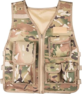 XBGOZLY Children Tactical Vest Children Shooting Outdoor Hunting Fighter Vet Adjustable Children Army Formation 1PC.. DIAYTAR NIGERIA: Your partner in affordable online shopping with dependable delivery within 8 days.
