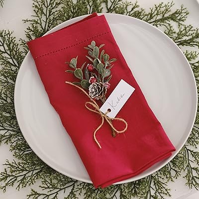 Set of Ginger Ray Red Berry Sprig Ginger Cartes with nominative labels.. From daily deals to exclusive products — DIAYTAR Nigeria has you covered.