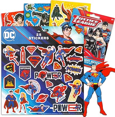 Kit of Fête de sticker DC Comics Superman ~ 300+ Superman stickers, including 3D decorative stickers (adhesive sticker leaves for party confetti).. DIAYTAR NIGERIA delivers affordability and convenience with every purchase, shipped within the week.