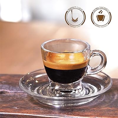 EXPresso coffee cups Ocean with saucers, 70 ml, 6 rooms - P0244206.. DIAYTAR NIGERIA connects your desires with reality through our affordable e-commerce platform and quick delivery.