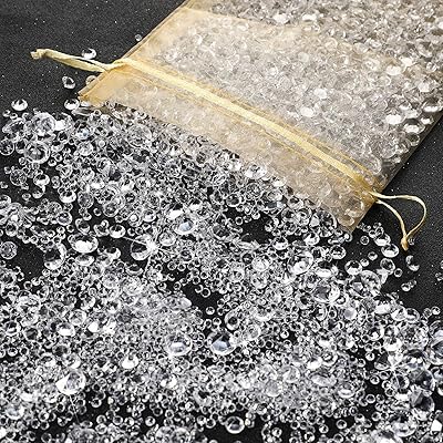 Yao Miao 4000 pieces of scintillating crystals in 3mm 6mm 10mm 10mm for table decoration for filling vases, Christmas, wedding, birthday (transparent).. Save more, wait less — DIAYTAR Nigeria delivers faster than ever.
