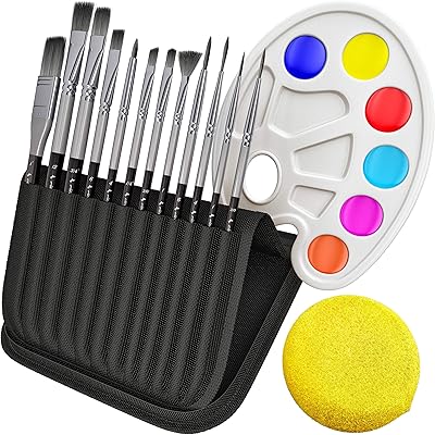 Set of Addis Art Pro brushes for acrylic oil painting, watercolor, professional set of facial and body painting with synthetic nylon tips (black, 12).. Shop smarter with Nigeria's premier e-commerce platform, featuring affordable products delivered nationwide.