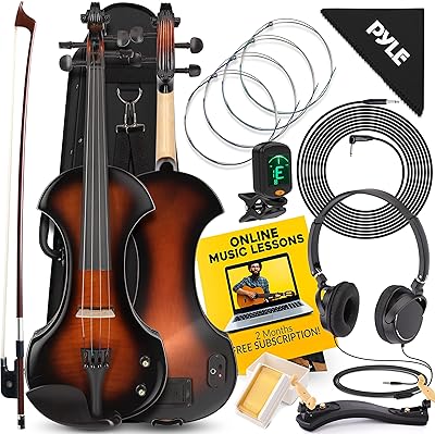 Pyle full -size electric violin kit, 4/4 silent silent violin in solid wood with solid case, bow, ebony fittings and digital tuitioner.. Experience the ease of modern shopping with DIAYTAR NIGERIA's vast selection and quick delivery service.