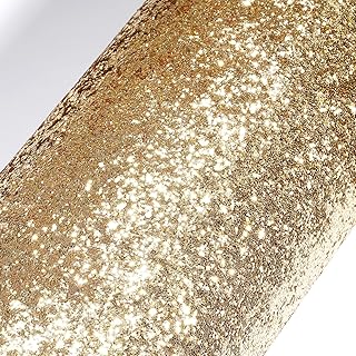 Stickyart wallpaper sticker with light golden glitter, bedroom wall decoration, birthday party, Christmas, removable glitter wallpaper 15.8 "x 78.7".. Elevate your shopping experience with DIAYTAR NIGERIA's vast catalog and budget-friendly options.