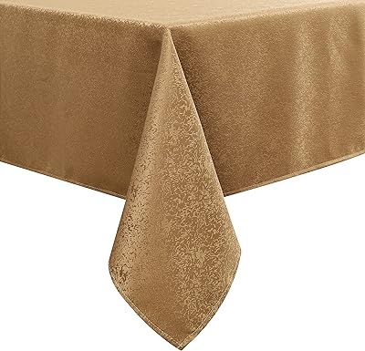 Wekosh rectangular tablecloth in light brown jacquard, unspeakable for party, kitchen, dining room and exterior 60 "x 104".. Experience shopping without limits at DIAYTAR NIGERIA, where affordability meets convenience in just days.