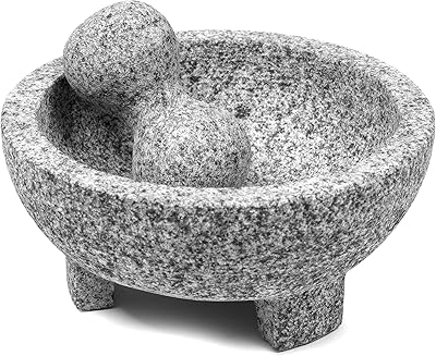 Amosa Granite USA Molcajet traditional Molca Moulin very resistant, 8 inch, gray, 8.. The smarter way to shop online in Nigeria is through DIAYTAR Nigeria.