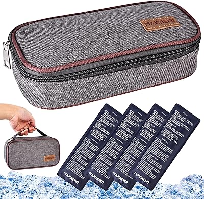 Insulin insulated travel bag with 4 ice blocks, removable portable travel bag for diabetics, isothermal bag for insulin pens and diabetics (gray) supplies (gray).. Discover why DIAYTAR NIGERIA is the smart shopper's choice for affordable products delivered nationwide.