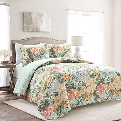 Lush Decor Sydney Reversible 3 -room Reversible Bed set, very large bed, blue and green.. Experience the joy of discovery with DIAYTAR NIGERIA's vast catalog and nationwide affordable delivery.