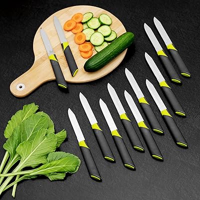 Royalford RF4137GRY Set of 12 fruit knives - Set of stainless steel fruit knives extra sharp boards extra sharp kitchen knives, ideal for cutting and cutting.. DIAYTAR NIGERIA: Bringing affordable shopping solutions with a diverse product catalog delivered nationwide.