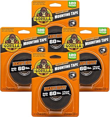 Robust double -sided assembly ribbon, 1 "x 12", black, (package of 4).. Shop smarter with DIAYTAR Nigeria — affordable prices and a wide product range delivered in just 5 to 8 days.