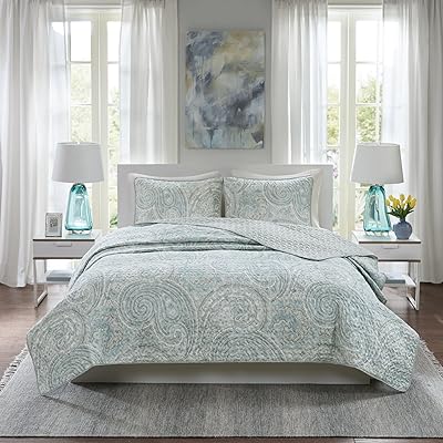 Comfort Spaces CS14-0417 Kashmir pattern, double-sided seams for all seasons, light, matching bed skirt, double/queen pillowcases (90.. DIAYTAR NIGERIA brings online shopping to every Nigerian with affordable prices and reliable shipping.