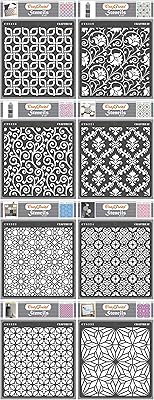 Crafttreat background stencils to paint on wood, wall, tiles, canvas, paper, fabric and floor - Lot of 2 background patterns - 8 pieces - 6 x 6 inches each - art stencils reusable reusable.. Experience the ultimate in shopping convenience with DIAYTAR NIGERIA's vast catalog and 5-8 day delivery.