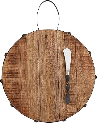 Wooden metal pearl Mud Pie, round board 14 1/2 \ "x 11 \" | threads 6 \ ".. Shop with purpose at DIAYTAR NIGERIA and receive your purchases at unbeatable prices within the week.