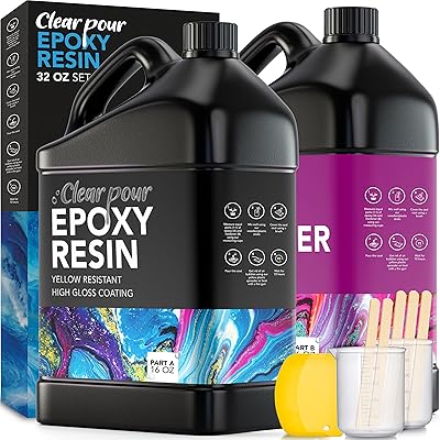 Epoxy resin Kit Clear Burr 32 Oz Transparent Artistic resin for crafts.. Your favorite online marketplace — DIAYTAR Nigeria delivers quick and cheap.