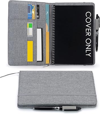Cover Folio Rocketbook Fusion, Everlast, Wave, Executive Size 1, Waterproof fabric, Multiple Organizer with Power Passing, Visit Carte, Ultra Fine, suitable for A5 laptops, 9.8 x 6.3 inches, gray.. Affordable choices, delivered fast — that's the DIAYTAR Nigeria promise.