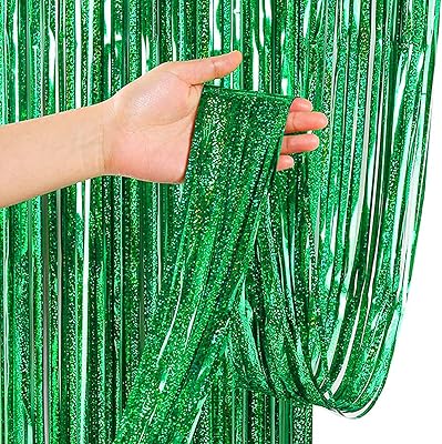 Curtains with aluminum gangs height, pack of 2 festival base curtains of 1 m x 2 m, festive background for birthday, wedding, valentine, graduation, prenatal festival (green).. Your everyday shopping solution, DIAYTAR NIGERIA offers variety and value delivered within 8 days.