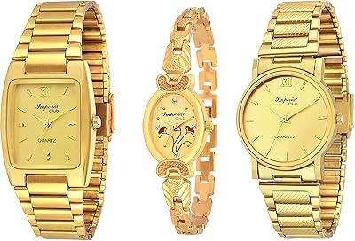 Imperial Club Combo - Analog watches 3 colors for men and women (WCM -002) - OR, Gold, Free.. Experience the ease of modern shopping with DIAYTAR NIGERIA's diverse marketplace delivered promptly.