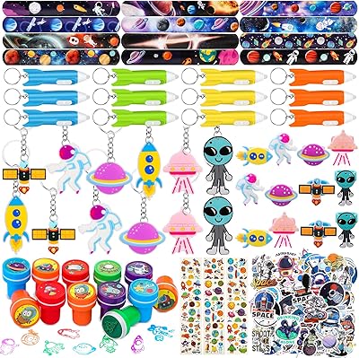 172 Festive gift pieces on the theme of children's space, birthday party supplies for boys and girls, class price, treasure chest games, filling of Pinata gift bags, carnival price.. DIAYTAR NIGERIA: Where affordability and variety meet with convenient delivery within 8 days.