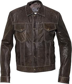 Hooligan jacket in real leather Hugh Jackman (small), taupe brown, s.. DIAYTAR NIGERIA: Where shopping meets satisfaction with affordable prices and prompt delivery services.