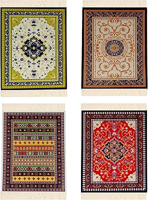 4 -room mouse mat 28 x 18 cm washable Persian design Arabic lusty embellishment carpet.. DIAYTAR NIGERIA: Where shopping meets satisfaction with affordable prices and delivery within 8 days.