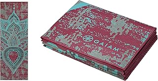 Gaiam foldable travel yoga carpet for fitness and exercise for all types of yoga, pilates and ground exercises (68 "L x 24" L x 2 mm thick).. Shop across categories at DIAYTAR NIGERIA with the confidence of prompt and budget-friendly delivery.