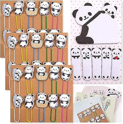 Alikdon 30pcs Brand-Panda Book 3 sets of cute lags pliers with notes.. Order today, receive in days — DIAYTAR Nigeria makes it possible.