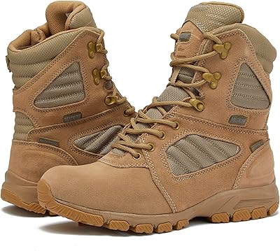Tactical Boots Magnum for Men 8.0 Waterproof, Combat Boots of the Desert in Leather with Side Zipper, Black or Dark Beige.. Elevate your shopping experience with DIAYTAR NIGERIA's vast catalog and budget-friendly options.