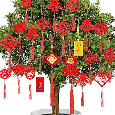 52 Pieces of Chinese New Year Decorations, Traditional Chinese Red Pendant Fu Décalcomania Spring Decorations Festival of the New Year Toge.. Shop from anywhere in Nigeria and receive your DIAYTAR purchases at affordable prices within a week.