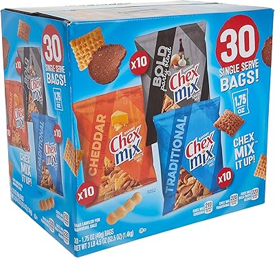Chex Mix Classics - Cheddar - Traditional - Dighty - 30 sachets - Varied pack!.. Thousands of choices. Zero hassle. All thanks to DIAYTAR Nigeria.