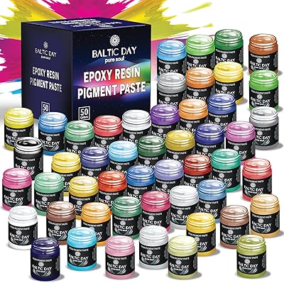 Baltic Day - Pigmenting paste for epoxy resin - 50 jars of resin pigmenting pasta and solid epoxy resin color (8.2 oz set) - epoxy resin pigment - opaque resin pigment for ocean wave cells and lacing.. Your daily needs delivered to your door — DIAYTAR Nigeria style.