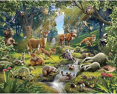 Walltastic Wall Decoration Jungle animals 12 panels with adhesive.. Experience the future of online shopping with DIAYTAR NIGERIA's extensive product range and competitive pricing.